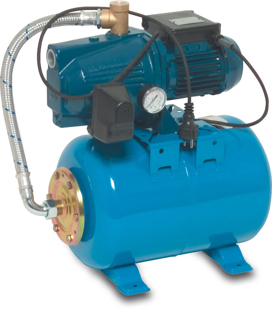 Foras Hydrofoorset gietijzer 1" binnendraad 6bar 3,6A 230VAC blauw 24ltr type JA 86 N